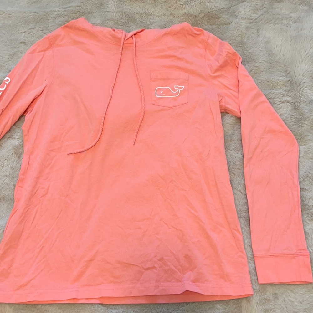 Hot pink vineyard vines hooded pull over